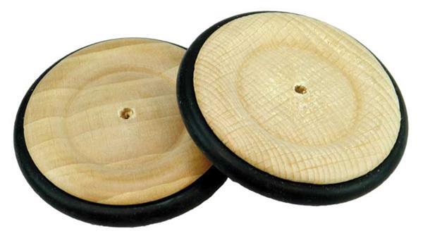 Houten wiel met rubberband boring 4 mm, Ø 63 mm Knutsel en ruwe