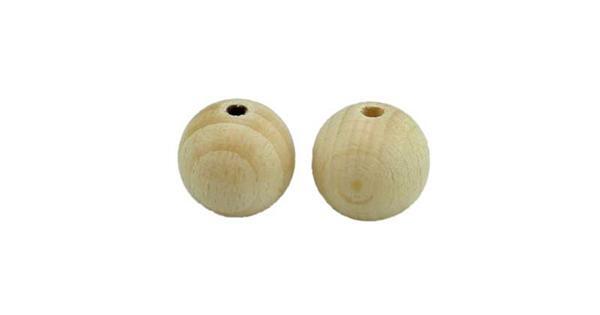 Houten ballen Ø 20 mm, 4 mm, 25 st. Knutsel en ruwe