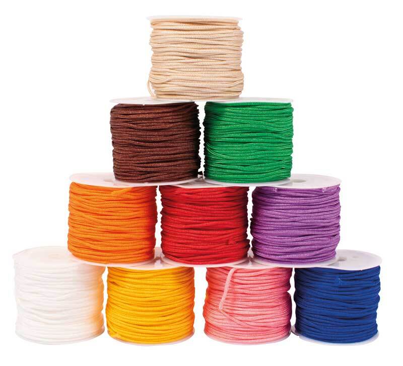 Paracord set basiskleuren, &#xD8; 1,7 mm - 10 x 18 m