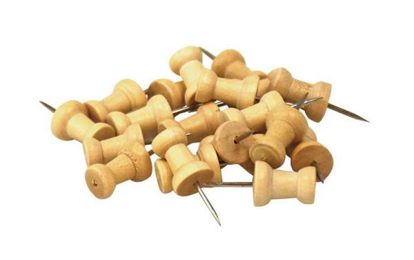 Systematisch Bedachtzaam verdund Pushpins hout, 20 stuks online kopen | Aduis