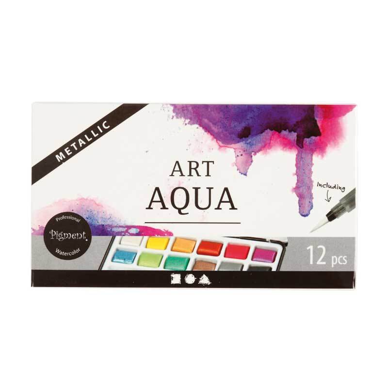 Uitdaging Staat Historicus Art Aqua aquarelverf - 12 kleuren, metallic verf online kopen | Aduis