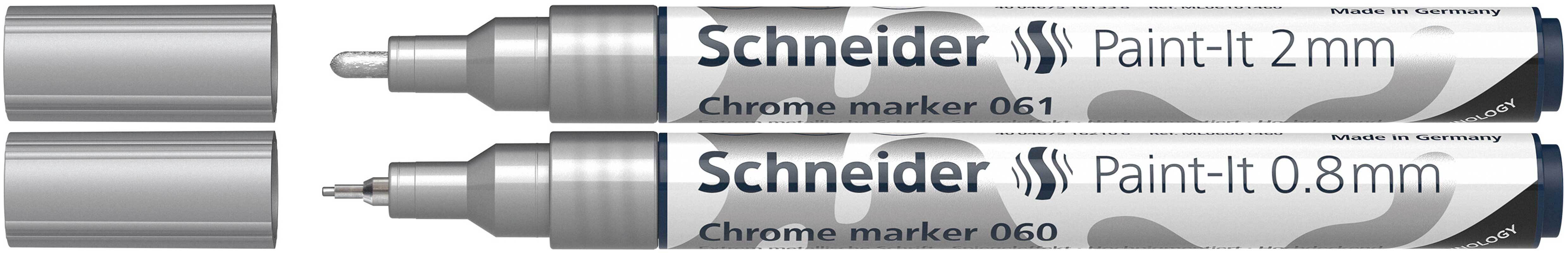 Chromemarker Schneider Paint-It - zilver, 0,8/2 mm