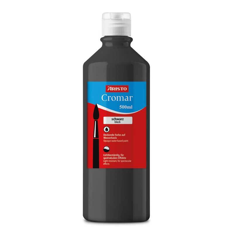 Cromar kinderverf Aristo - 500 ml, zwart