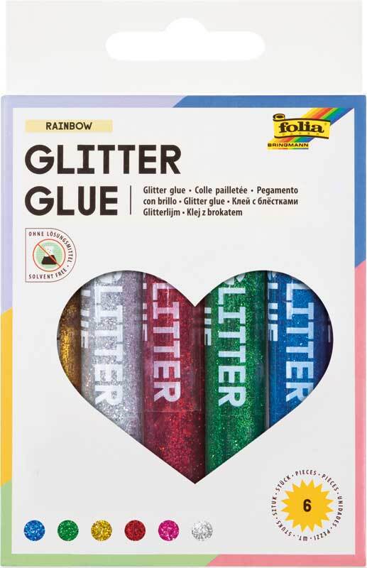 Glitter Glue 6 stuks/pak