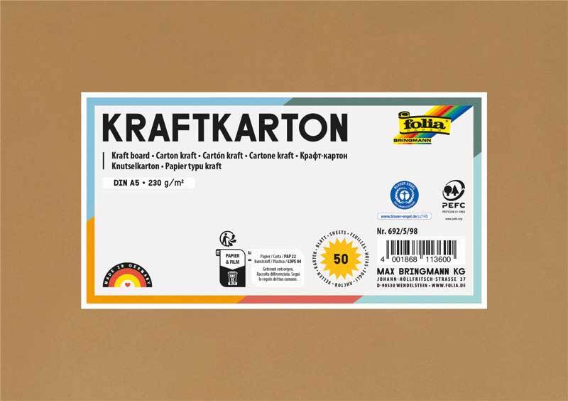 Kraftkarton - A5, 50 vellen