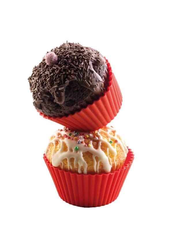 inrichting dubbel Hoop van Siliconen vorm, cupcake 6 stuks online kopen | Aduis