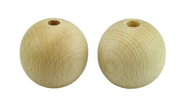 Houten ballen Ø 40 mm, 8 mm, 10 st. Knutsel en ruwe