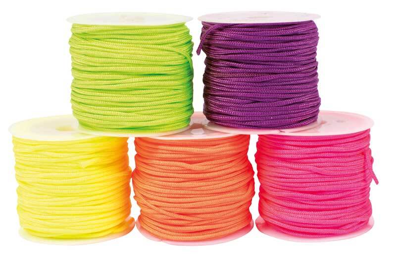 Paracord set neon, 1,7 mm - 5 x 18 m