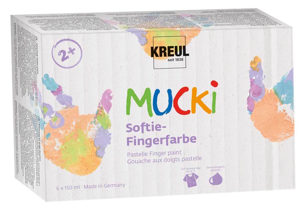 Vingerverfset MUCKI Softie - 6 x 150 ml