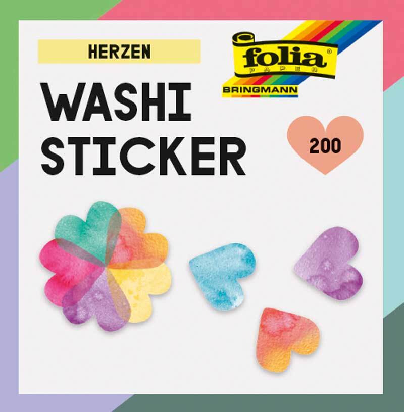 Washi stickers - hartjes