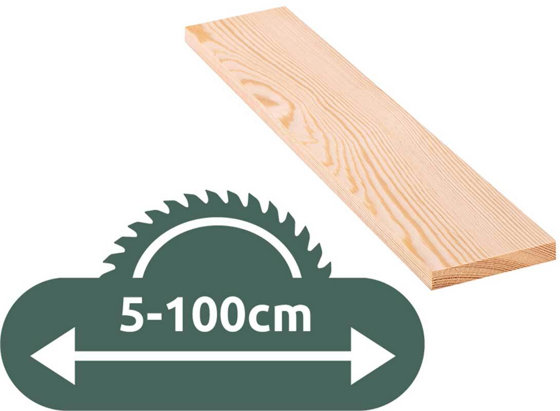 Grenen plank zaagservice, 1,5 x 10 cm