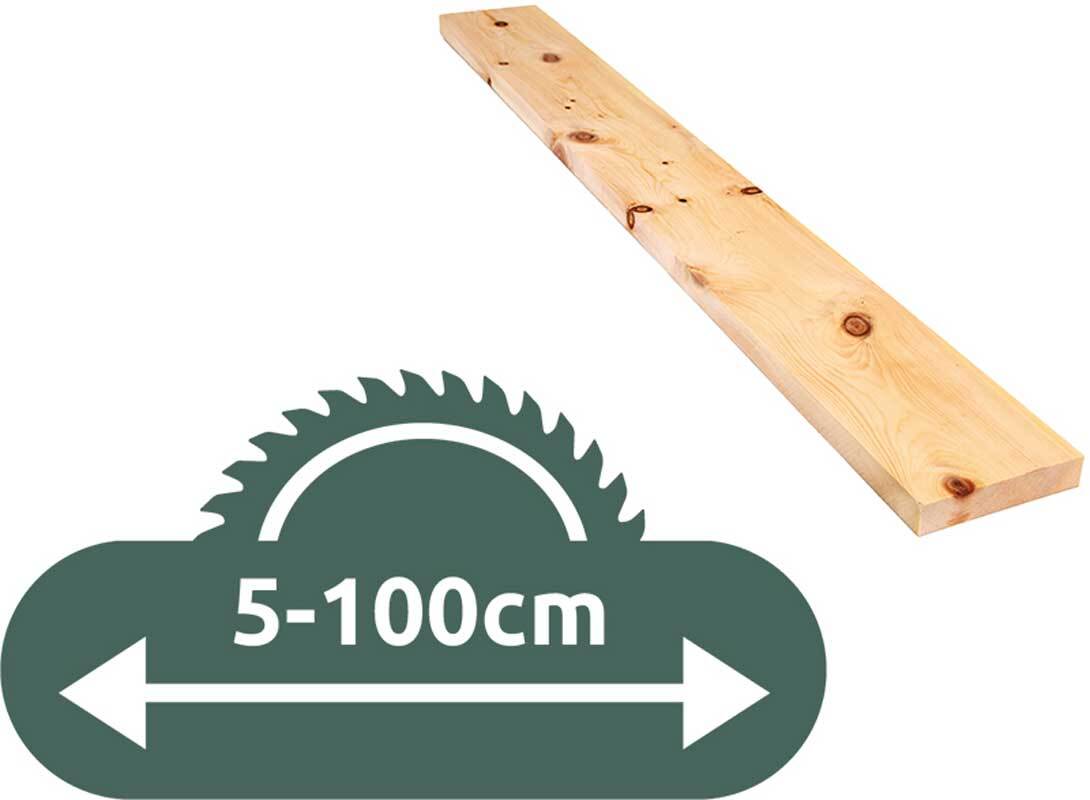 Alpenden plank - zaagservice, 2,4 x 12 cm